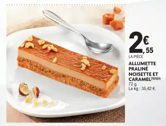 E.Leclerc Allumette praliné noisette et caramel offre