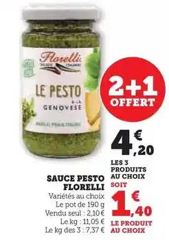 Hyper U Florelli - sauce pesto offre
