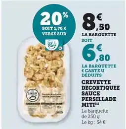 Hyper U Miti - crevette decortiquee sauce persillade offre