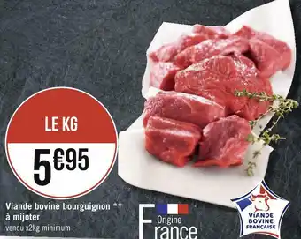 Géant Casino Viande bovine bourguignon à mijoter offre