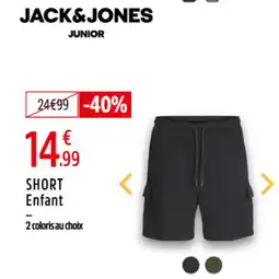 Intersport JACK&JONES Short enfant offre