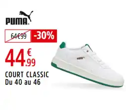 Intersport PUMA Court classic du 40 au 46 offre
