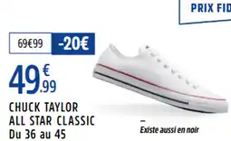 Intersport CONVERSE Chuck taylor all star classic du 36 au 45 offre