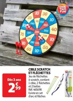 Auchan Drive Cible scratch et fléchettes offre