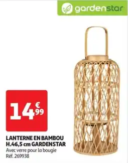 Auchan Drive Lanterne en bambou gardenstar offre
