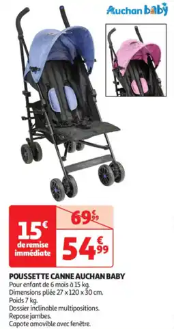 Auchan Drive Poussette canne auchan baby offre