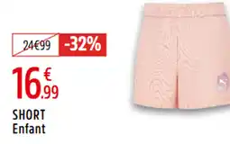 Intersport PUMA Short enfant offre