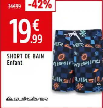 Intersport QUIKSILVER Short de bain enfant offre