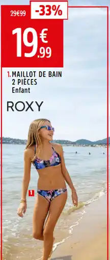 Intersport ROXY Maillot de bain 2 pièces enfant offre