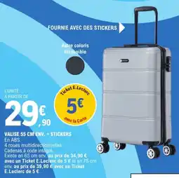 E.Leclerc Drive Valise 55 cm env + stickers offre