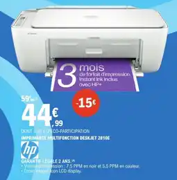 Imprimante multifonction deskjet 2810e hp
