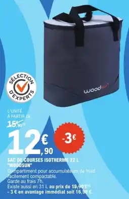 E.Leclerc Drive Sac de courses isotherme woodsun offre