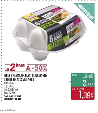 Match Oeufs plein air maxi gourmands offre