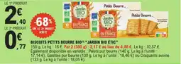 E.Leclerc Drive Biscuits petits beurre bio jardin bio étic offre