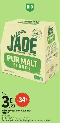 E.Leclerc Drive Bière blonde pur malt bio jade offre