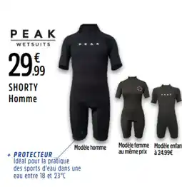 Intersport PEAK WETSUITS Shorty homme offre