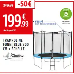 Intersport KANGUI Trampoline funni blue 300 cm + échelle offre
