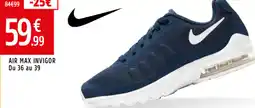 Intersport NIKE Air max invigor du 36 au 39 offre