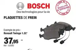 Autobacs BOSCH Plaquettes de frein offre