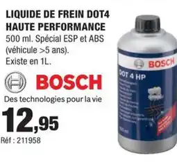 Autobacs BOSCH Liquide de frein dot4 haute performance offre