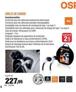 Autobacs Câbles de charge offre