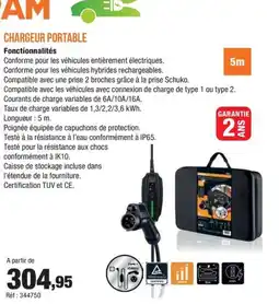Autobacs Chargeur portable offre