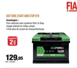 Autobacs FIAMM Batterie start and stop efb offre