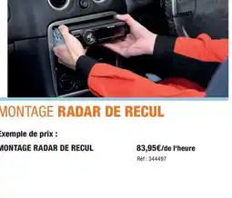 Autobacs Montage radar de recul offre