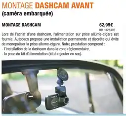 Autobacs Montage dashcam avant offre