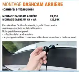Autobacs Montage dashcam arrière offre