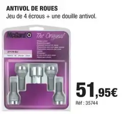 Autobacs MCGARD Antivol de roues offre