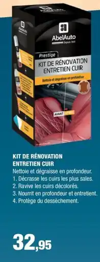 Autobacs ABELAUTO Kit de rénovation entretien cuir offre