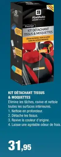 Autobacs ABELAUTO Kit détachant tissus & moquettes offre