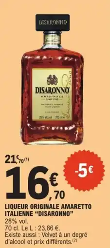 E.Leclerc Drive Liqueur originale amaretto italienne disaronno offre