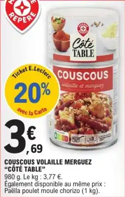 E.Leclerc Drive Couscous volaille merguez côté table offre