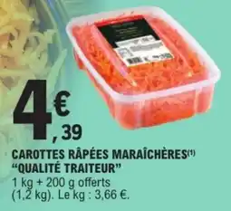 Carottes râpées maraîchères qualité traiteur