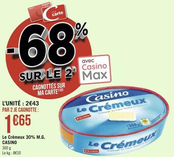 Casino le crémeux 30% m.g.