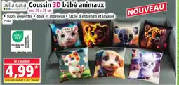 Coussin 3D bébé animaux