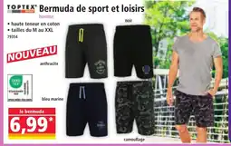Norma TOPTEX Bermuda de sport et loisirs offre