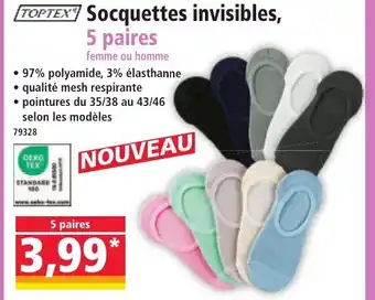 Norma TOPTEX Socquettes invisibles offre