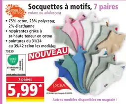 Norma Socquettes à motifs, 7 paires offre