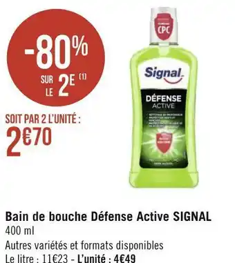 Géant Casino Signal bain de bouche défense active offre