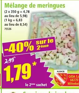 Norma Mélange de meringues offre