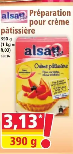 Norma ALSA Préparation pour crème pâtissière offre