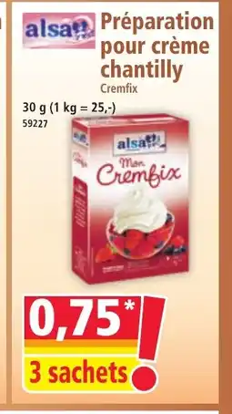 Norma ALSA Préparation pour crème chantilly offre