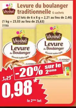 VAHINE Levure du boulanger traditionnelle