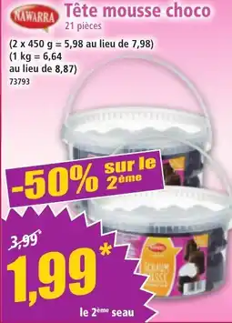 Norma NAWARRA Tête mousse choco offre