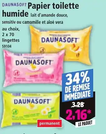 Norma DAUNASOFT Papier toilette humide offre