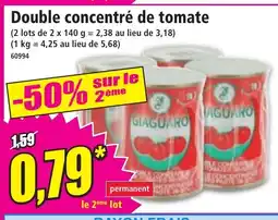 Norma Double concentré de tomate offre