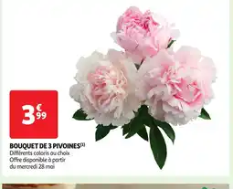 Bouquet de 3 pivoines